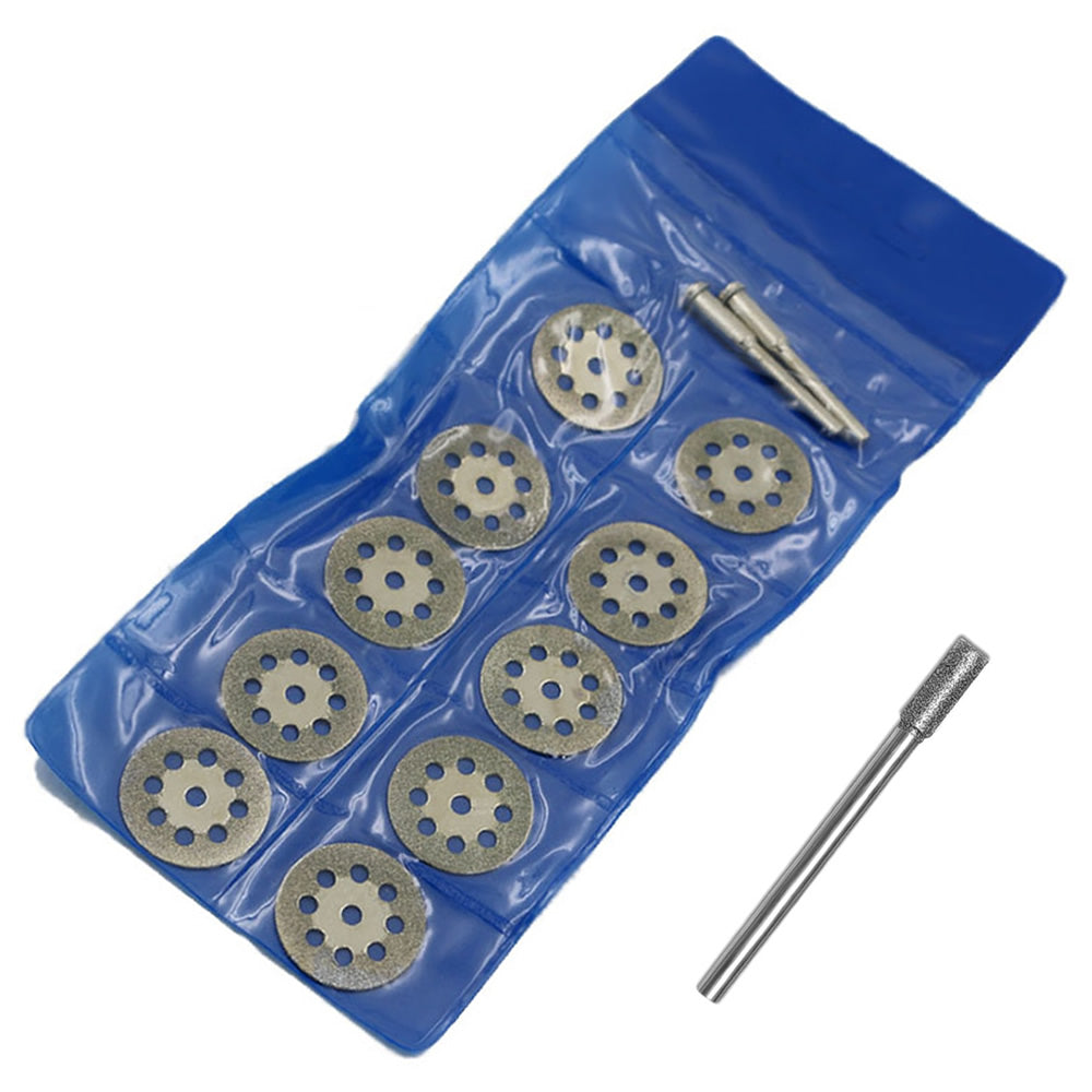 JENAKI 10pc Diamond Cutting Wheels + 1pc Diamond But Bit - For Rotary Tools